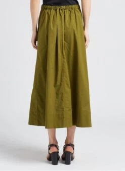 Soeur TERESA - Jupe Longue En Popeline De Coton | Vert -Soeur 4151903