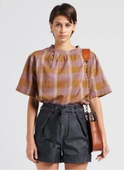 Soeur URBAINE - Blouse à Carreaux En Voile De Coton | Multicolore -Soeur 4153642
