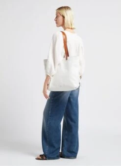 LE TOTO - Sac Cabas En Cuir Verni | Blanc -Soeur 4154254