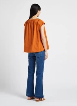 Soeur TANGER - Top En Popeline De Coton | Orange -Soeur 4156375