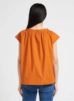 Soeur TANGER - Top En Popeline De Coton | Orange -Soeur 4156377
