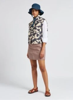 Soeur MUGUET - Jupe Courte Ceinturée En Coton Denim | Violet -Soeur 4157199