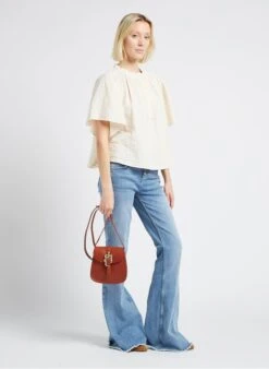 LE SAB BARBIER - Petit Sac Bandoulière En Cuir | Marron -Soeur 4170353