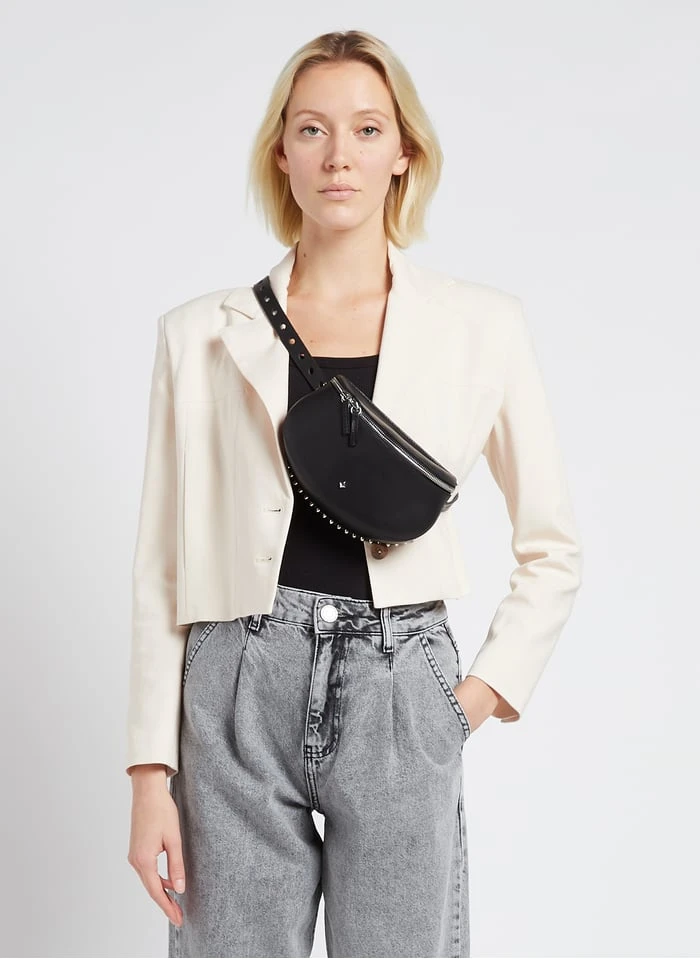 LA LILI ROCK - Sac Banane En Cuir | Noir 4 LA LILI ROCK - Sac Banane En Cuir | Noir – Image 2