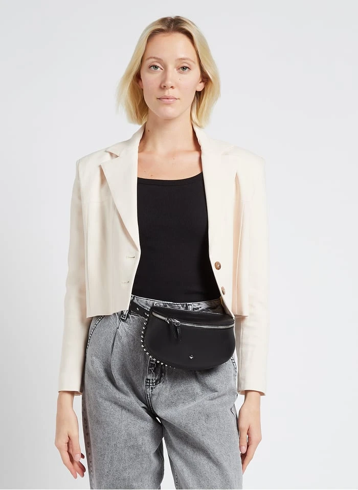 LA LILI ROCK - Sac Banane En Cuir | Noir 5 LA LILI ROCK - Sac Banane En Cuir | Noir – Image 3