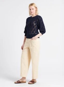 Soeur THABOR - Pantalon Large En Coton Lavé | Beige -Soeur 4183272
