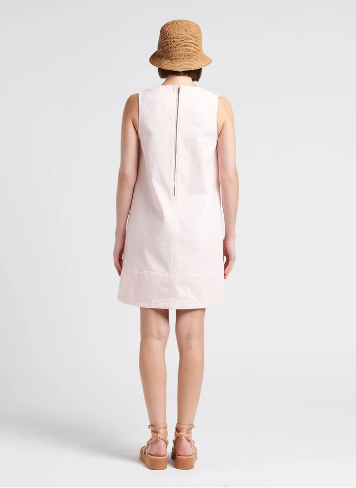 Soeur MITSOUKO - Robe Courte Trapèze En Coton Mélangé | Rose 7 Soeur MITSOUKO - Robe Courte Trapèze En Coton Mélangé | Rose – Image 5