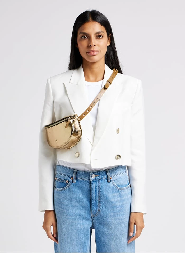 LA NEW LILI - Sac Banane En Cuir Métallisé | Marron 4 LA NEW LILI - Sac Banane En Cuir Métallisé | Marron – Image 2